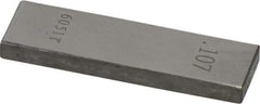 Value Collection - 0.107" Rectangular Steel Gage Block - Accuracy Grade 0, Includes NIST Traceability Certification - Exact Tool & Supply