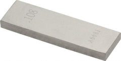 Value Collection - 0.108" Rectangular Steel Gage Block - Accuracy Grade 0, Includes NIST Traceability Certification - Exact Tool & Supply