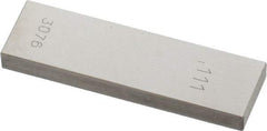 Value Collection - 0.111" Rectangular Steel Gage Block - Accuracy Grade 0, Includes NIST Traceability Certification - Exact Tool & Supply