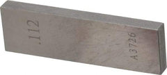 Value Collection - 0.112" Rectangular Steel Gage Block - Accuracy Grade 0, Includes NIST Traceability Certification - Exact Tool & Supply