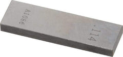 Value Collection - 0.114" Rectangular Steel Gage Block - Accuracy Grade 0, Includes NIST Traceability Certification - Exact Tool & Supply