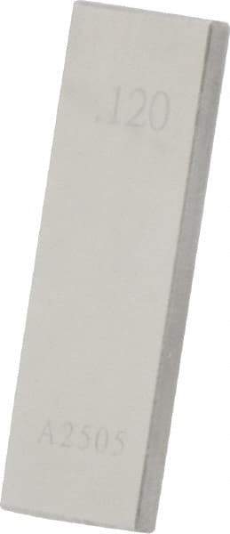 Value Collection - 0.12" Rectangular Steel Gage Block - Accuracy Grade 0, Includes NIST Traceability Certification - Exact Tool & Supply