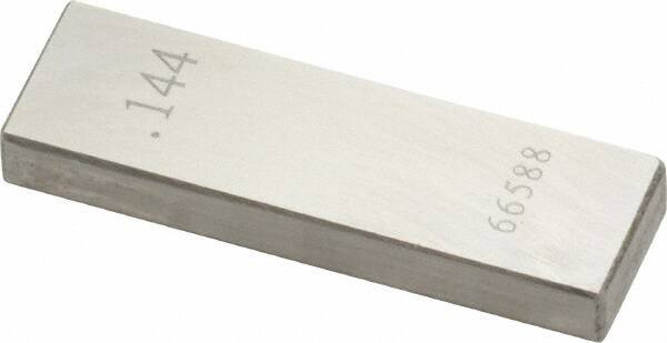 Value Collection - 0.144" Rectangular Steel Gage Block - Accuracy Grade 0, Includes NIST Traceability Certification - Exact Tool & Supply