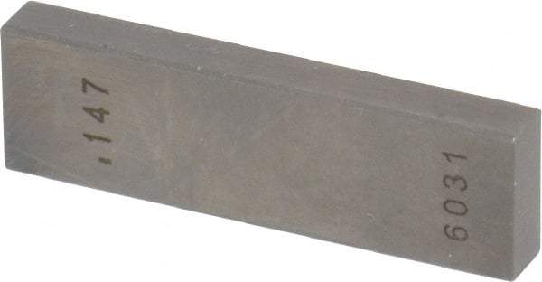 Value Collection - 0.147" Rectangular Steel Gage Block - Accuracy Grade 0, Includes NIST Traceability Certification - Exact Tool & Supply