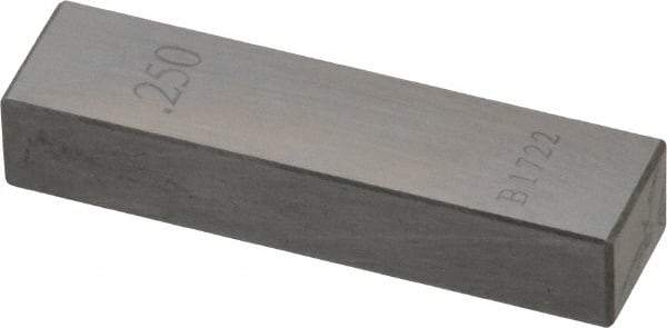 Value Collection - 0.25" Rectangular Steel Gage Block - Accuracy Grade 0, Includes NIST Traceability Certification - Exact Tool & Supply