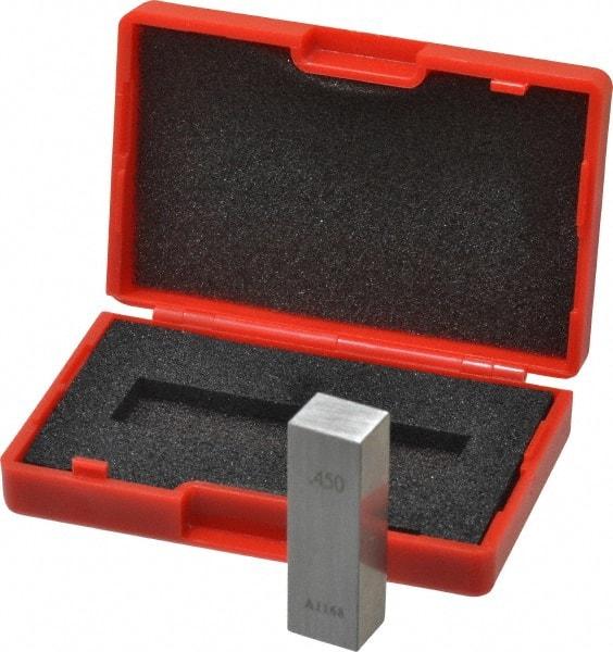 Value Collection - 0.45" Rectangular Steel Gage Block - Accuracy Grade 0, Includes NIST Traceability Certification - Exact Tool & Supply