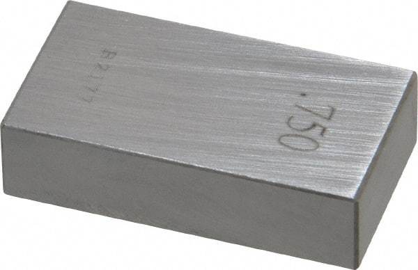 Value Collection - 0.75" Rectangular Steel Gage Block - Accuracy Grade 0, Includes NIST Traceability Certification - Exact Tool & Supply