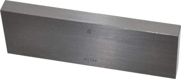 Value Collection - 4" Rectangular Steel Gage Block - Accuracy Grade 0, Includes NIST Traceability Certification - Exact Tool & Supply