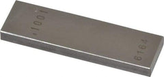 Value Collection - 0.1001" Rectangular Steel Gage Block - Accuracy Grade AS-1, Includes NIST Traceability Certification - Exact Tool & Supply