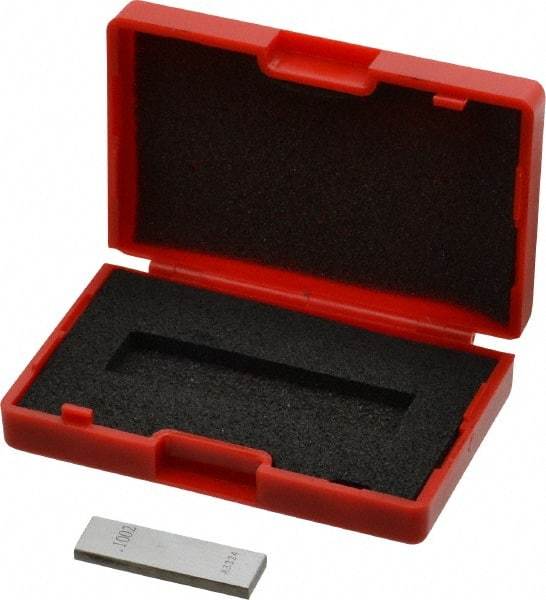 Value Collection - 0.1002" Rectangular Steel Gage Block - Accuracy Grade AS-1, Includes NIST Traceability Certification - Exact Tool & Supply
