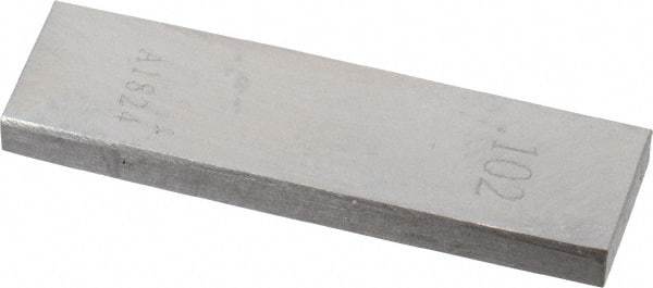 Value Collection - 0.102" Rectangular Steel Gage Block - Accuracy Grade AS-1, Includes NIST Traceability Certification - Exact Tool & Supply