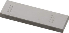 Value Collection - 0.111" Rectangular Steel Gage Block - Accuracy Grade AS-1, Includes NIST Traceability Certification - Exact Tool & Supply