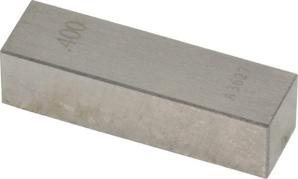 Value Collection - 0.4" Rectangular Steel Gage Block - Accuracy Grade AS-1, Includes NIST Traceability Certification - Exact Tool & Supply
