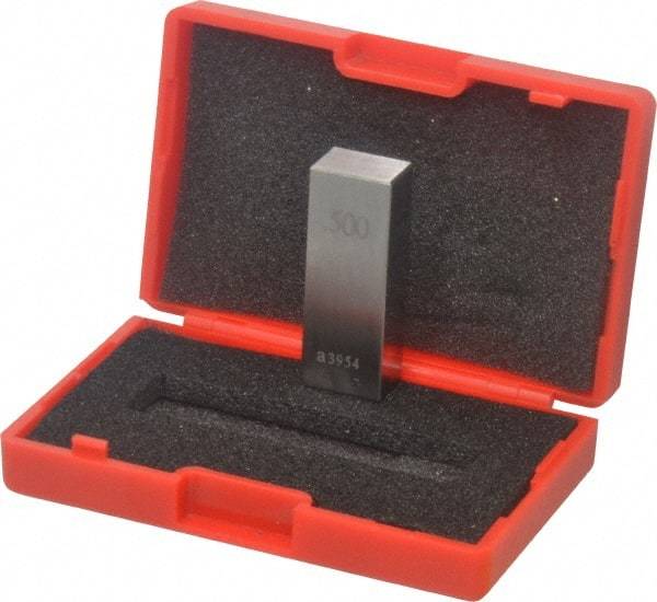 Value Collection - 0.5" Rectangular Steel Gage Block - Accuracy Grade AS-1, Includes NIST Traceability Certification - Exact Tool & Supply
