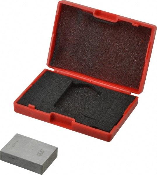 Value Collection - 0.95" Rectangular Steel Gage Block - Accuracy Grade AS-1, Includes NIST Traceability Certification - Exact Tool & Supply