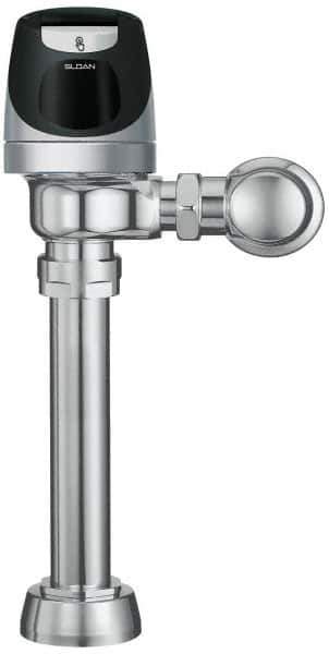 Sloan Valve Co. - 1-1/2" Spud Coupling, 1-1/2" Pipe, Closet Automatic Flush Valve - Single Flush, 1.6 Gal per Flush, Metal Cover, Powered by Solar Battery Backup - Exact Tool & Supply
