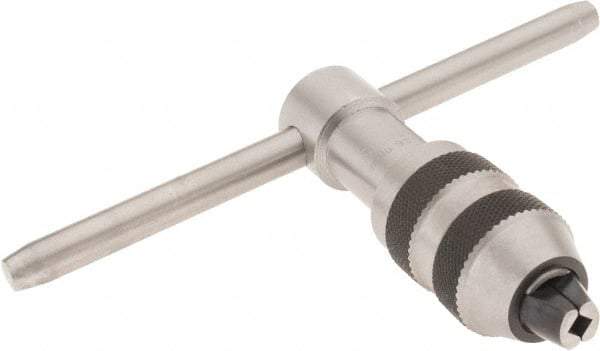 Starrett - 1/4 to 1/2" Tap Capacity, T Handle Tap Wrench - 3-1/2" Overall Length - Exact Tool & Supply