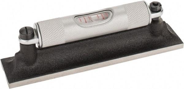 Starrett - 4" Long, 0.0050 & 0.0500" Graduation Sensitivity per 10", 1 Vial, Machinists' Level - Cast Iron, 1/64" Base Flatness, 7/8" Wide x 1-3/16" High - Exact Tool & Supply