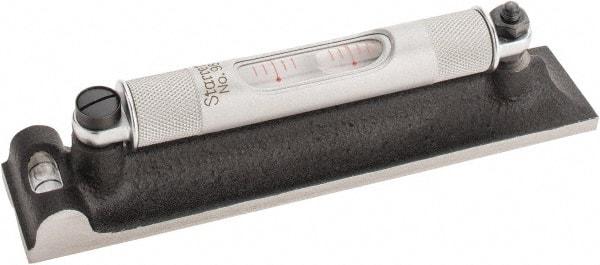 Starrett - 6" Long, 0.0050 & 0.0500" Graduation Sensitivity per 10", 2 Vials, Machinists' Level - Cast Iron, 1-3/32" Wide - Exact Tool & Supply