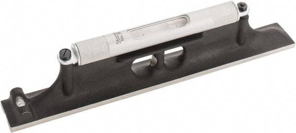 Starrett - 12" Long, 0.0050 & 0.0500" Graduation Sensitivity per 10", 3 Vials, Machinists' Level - Cast Iron, 1/64" Base Flatness, 1-3/32" Wide x 2-3/4" High - Exact Tool & Supply