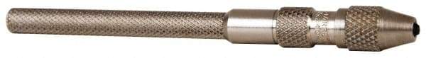 Starrett - 3-3/4" Long, 1.4mm Capacity, Double-End Spring-Action Pin Vise - 3-3/4" Long, 0.01" Min Capacity - Exact Tool & Supply