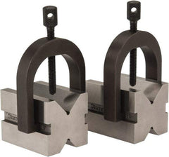 Starrett - 17/32 to 1" Capacity, 90° Angle, Hardened Steel V-Block - 1-5/8" Long x 1-1/4" Wide x 1-1/4" High, Sold as 2 Block Set - Exact Tool & Supply