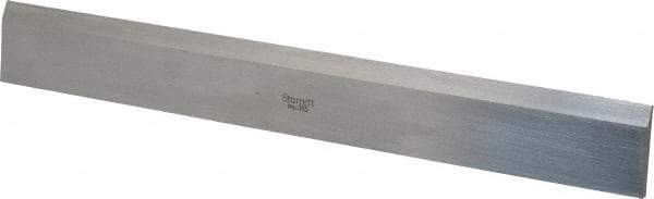Starrett - 12 Inch Long x 1-13/32 Inch Wide x 11/64 Inch Thick, Beveled Edge Straightedge - 0.0004 Inch Edge Flatness, Steel, 0.0004 Inch Parallelism, 1 Beveled Edge - Exact Tool & Supply