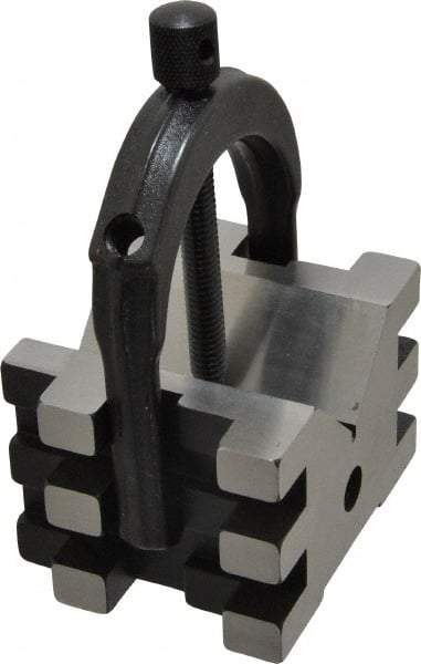Starrett - 1-7/16 to 2" Capacity, 45 and 90° Angle, Hardened Steel V-Block - 2-1/2" Long x 3" Wide x 2" High, Sold as Individual - Exact Tool & Supply