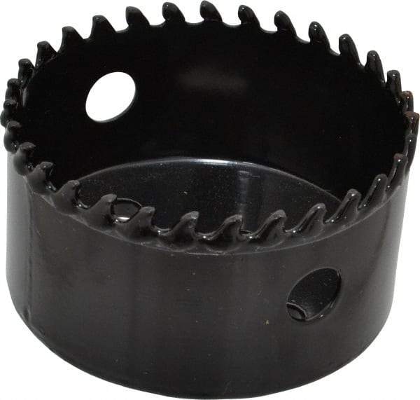 Starrett - 3-3/8" Diam, 1-5/8" Cutting Depth, Hole Saw - Carbide-Tipped Saw, Toothed Edge - Exact Tool & Supply