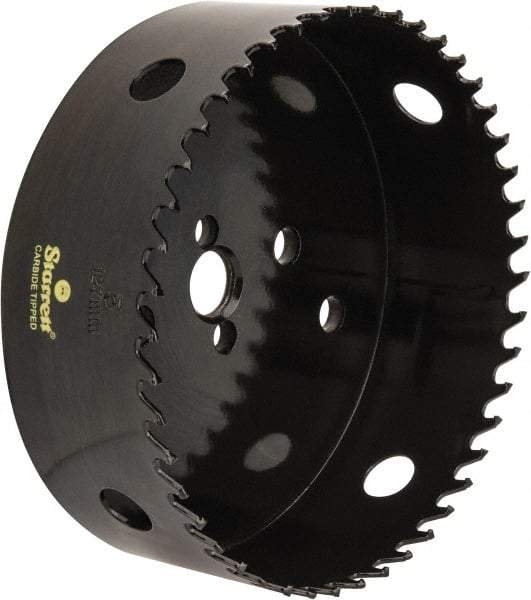 Starrett - 5" Diam, 1-5/8" Cutting Depth, Hole Saw - Carbide-Tipped Saw, Toothed Edge - Exact Tool & Supply