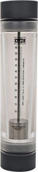 King - 2" FNPT Port Tube Flowmeter - 125 Max psi, 60 GPM, Acrylic - Exact Tool & Supply