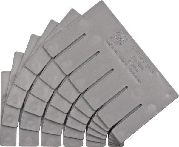 Quantum Storage - 8.3" Wide x 5" High, Gray Bin Divider - Use with DG91050 - Exact Tool & Supply
