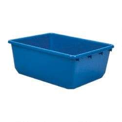 Quantum Storage - 100 Lb Load Capacity Blue Polypropylene Tote Container - Nesting, 24-1/2" Long x 19" Wide x 9-1/2" High - Exact Tool & Supply