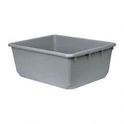 Quantum Storage - 100 Lb Load Capacity Gray Polypropylene Tote Container - Nesting, 24-1/2" Long x 19" Wide x 9-1/2" High - Exact Tool & Supply