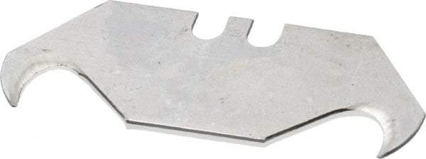 Stanley - 100 Piece Carbon Steel Hook Blade - 2-7/16" OAL, 0.025" Blade Thickness - Exact Tool & Supply
