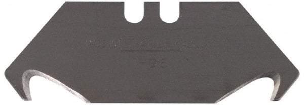 Stanley - 100 Piece Carbon Steel Hook Blade - 2-1/16" OAL, 0.024" Blade Thickness - Exact Tool & Supply