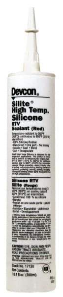 Devcon - 10.3 oz Cartridge Red RTV Silicone Joint Sealant - 500°F Max Operating Temp - Exact Tool & Supply
