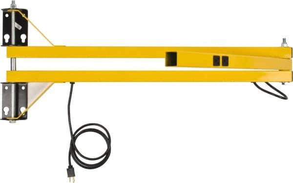TPI - 60" Long, Steel Task & Machine Light Mounting Arm - Yellow, For Use with Dock Lights - Exact Tool & Supply