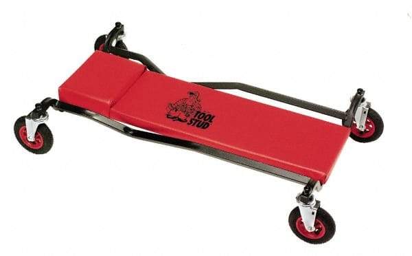 Whiteside - 360 Lb Capacity, 4 Wheel Heavy-Duty Creeper with Pneumatic Wheels - Steel, 40" Long x 7-7/8" High x 24" Wide - Exact Tool & Supply