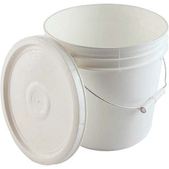 Dynalon Labware - 1 6-Piece 2 Gal 9.291" High, High-Density Polyethylene Round White Single Pail - Exact Tool & Supply