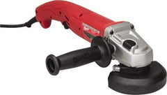 Milwaukee Tool - 4-1/2" Wheel Diam, 11,000 RPM, Corded Angle & Disc Grinder - 5/8-11 Spindle, 120 Volts, 11 Amps - Exact Tool & Supply