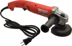 Milwaukee Tool - 4-1/2" Wheel Diam, 11,000 RPM, Corded Angle & Disc Grinder - 5/8-11 Spindle, 120 Volts, 11 Amps - Exact Tool & Supply