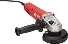 Milwaukee Tool - 4-1/2" Wheel Diam, 11,000 RPM, Corded Angle & Disc Grinder - 5/8-11 Spindle, 120 Volts, 11 Amps - Exact Tool & Supply
