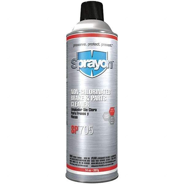 Sprayon - Nonchlorinated Brake Parts Cleaner - 16 oz Aerosol Can - Exact Tool & Supply