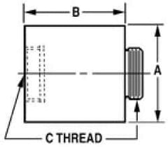 Criterion - 2 Inch Outside Shank Diameter, 7/8-20 Inside, Boring Head Shank Extension - 4 Inch Projection, 2 Inch Nose Diameter - Exact Tool & Supply