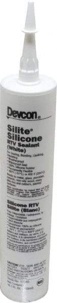 Devcon - 10.3 oz Cartridge White RTV Silicone Joint Sealant - 450°F Max Operating Temp - Exact Tool & Supply