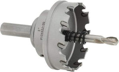Hougen - 2" Diam, 1/8" Cutting Depth, Hole Saw - Carbide-Tipped Saw, Toothed Edge - Exact Tool & Supply