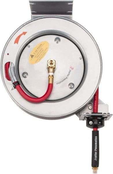 PRO-SOURCE - 25' Spring Retractable Hose Reel - 300 psi, Hose Included - Exact Tool & Supply