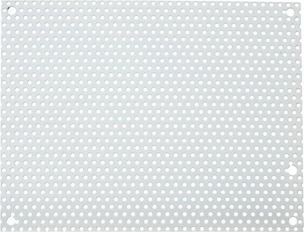 Cooper B-Line - 4-7/8" OAW x 6-7/8" OAH Powder Coat Finish Electrical Enclosure Perforated Panel - 8" x 6" Box, 16 Gauge Steel, Use with 863.5-12CHC/866-12CHC - Exact Tool & Supply