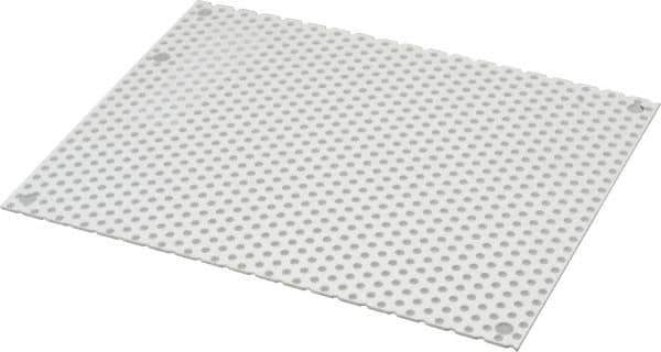 Cooper B-Line - 6-1/4" OAW x 8-1/4" OAH Powder Coat Finish Electrical Enclosure Perforated Panel - 10" x 8" Box, 16 Gauge Steel, Use with 1086 RHC - Exact Tool & Supply